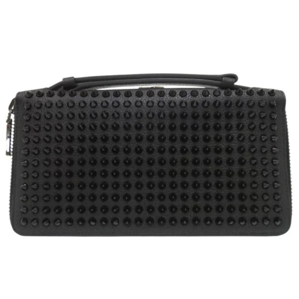 Christian Louboutin Panettone long wallet round zipper spike clutch bag